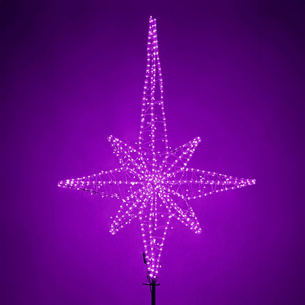 Световая макушка (навершие) «Роза Ветров» фиолетовый цвет