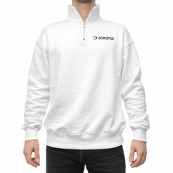 Толстовка на молнии Аскона. Цвет: белый