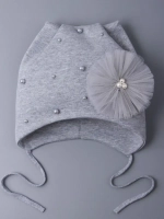 Шапка для девочки с ушками осенняя