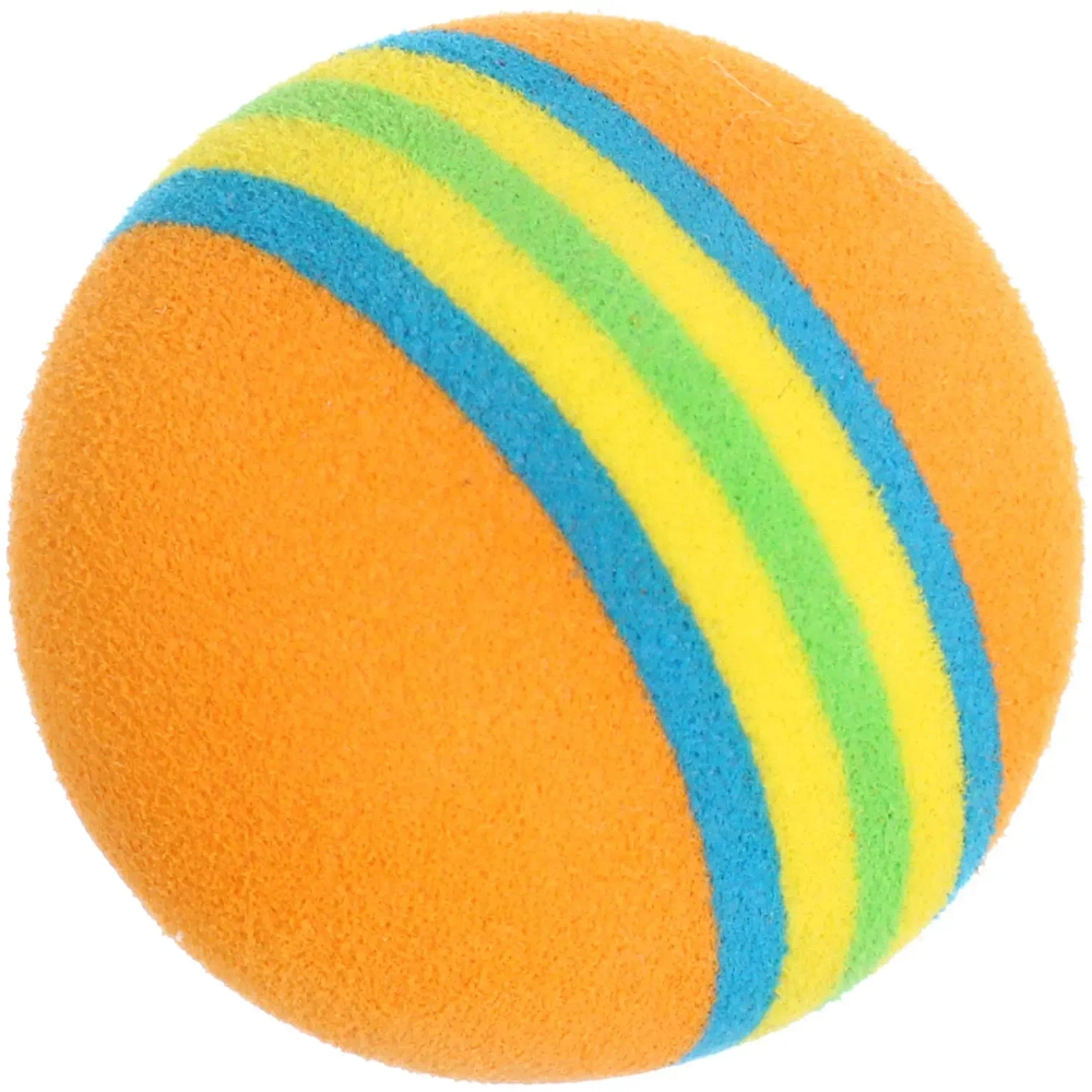 Игрушка - шарик для кошек «ИГРУЛИК», микс 6 цветов, d-3,5см, (пакет с подвесом)✦