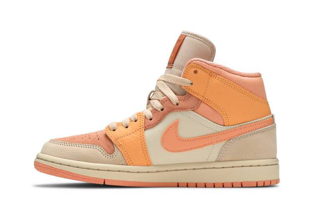 Кроссовки Jordan Air Jordan 1 Mid "Apricot Orange" (Женская размерная сетка)