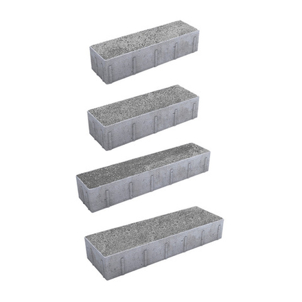 Тротуарная плитка ПАРКЕТ - Искусственный камень Шунгит, комплект из 4 видов плит