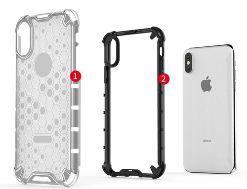 Двухкомпонентный защитный чехол на Xiaomi Mi 9 Lite и A3 Lite от Caseport, серия Honey, темный корпус