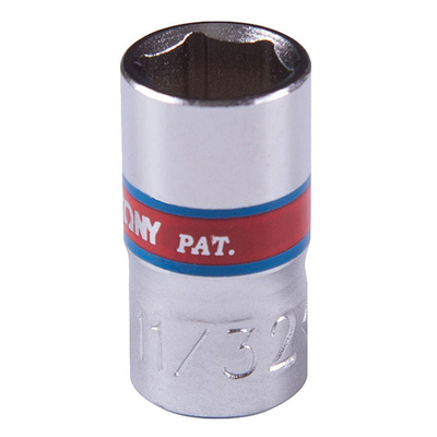 KING TONY (233511S) Головка торцевая стандартная шестигранная 1/4", дюймовая 11/32"