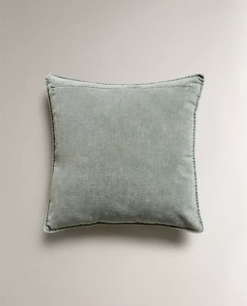 ZARA HOME БАРХАТНАЯ НАВОЛОЧКА ДЛЯ ДЕКОРАТИВНОЙ ПОДУШКИ, СИНИЙ