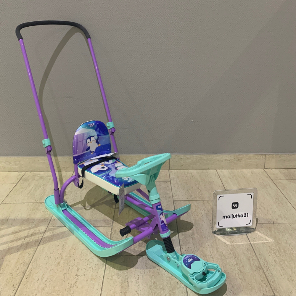 Снегокат «Twiny2+» принт сиденья: с пингвинятами (арт. TW2+/ПН)