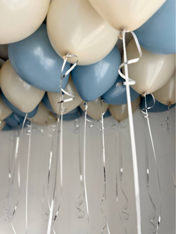 Заказать шарики под потолок песок/пыльно голубой №5112