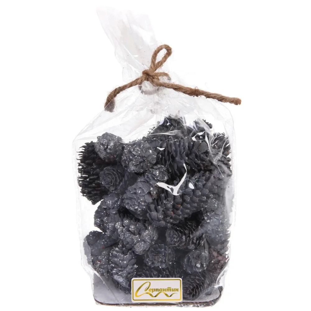 Композиция для декора «Сказочные шишки» 10*10*13 см (120 гр), графит