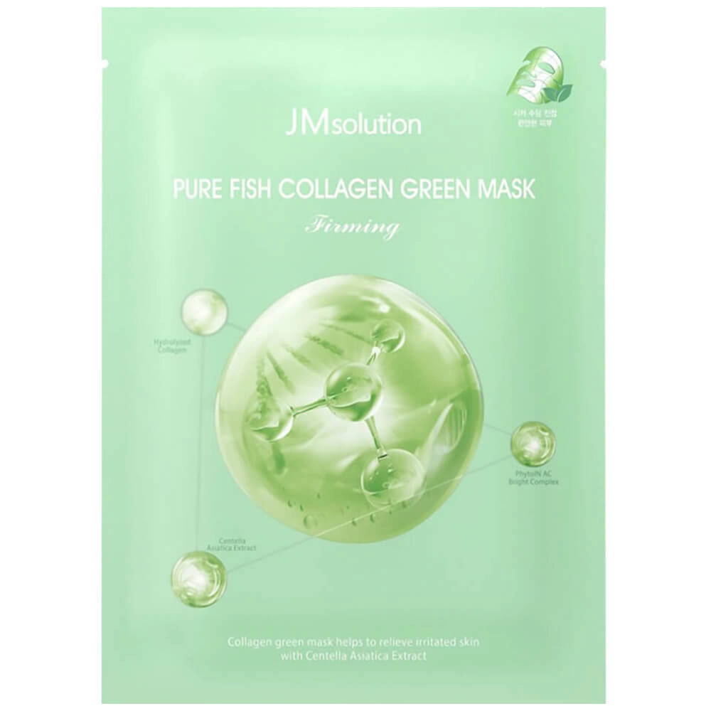Тканевая маска JMsolution Pure fish collagen green mask 30 мл