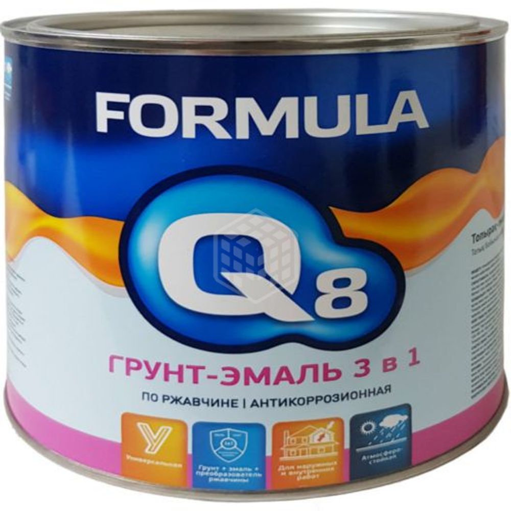 Грунт-эмаль по ржавчине 1,9кг Formula Q8 коричневая