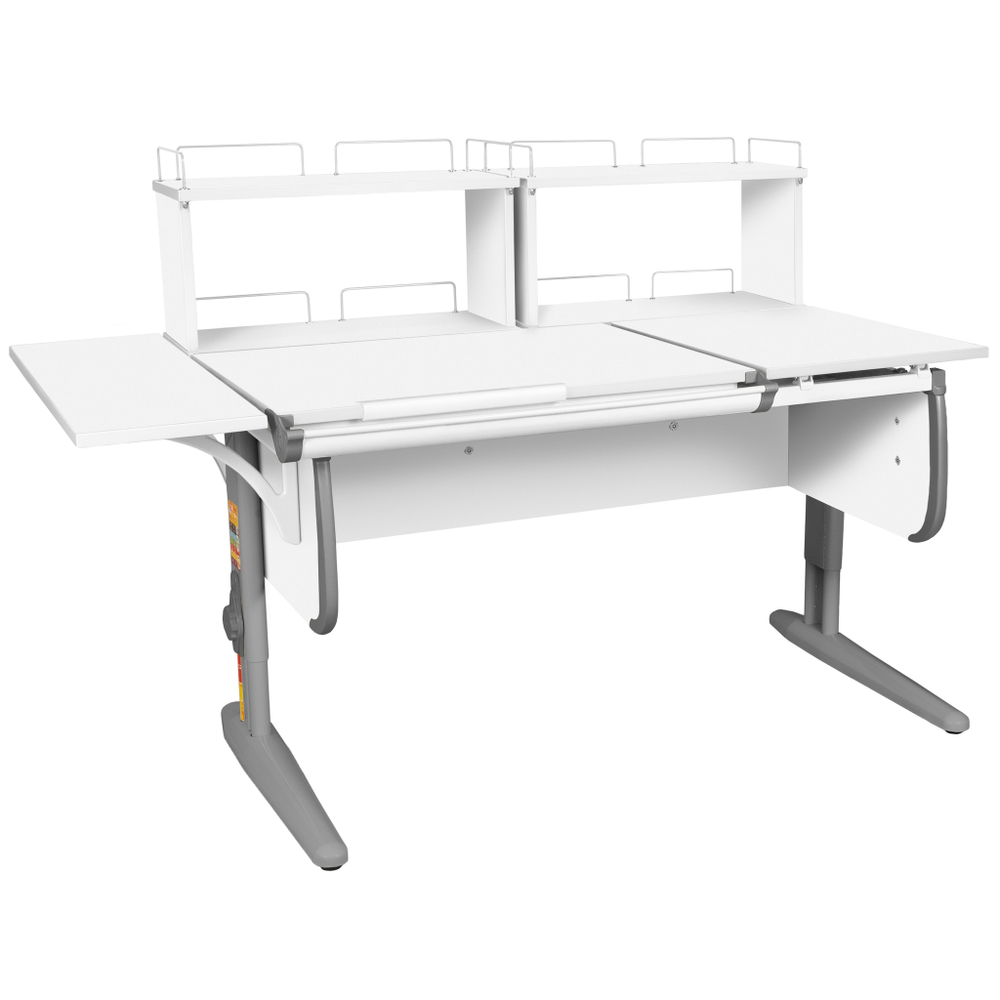 Растущая парта с задними и боковой полками Дэми СУТ 25-02-Б1Д2 (1500×880 мм)