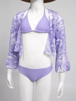 купальник раздельный 3 в 1 кроп топ парео и трусики