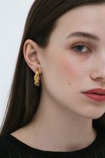 Серьги Карамель Конго в позолоте