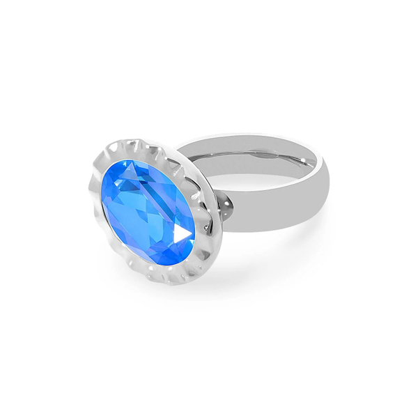 Кольцо Qudo TIVOLA UNICA big (S/P) Royal blue delite 58 688152 размер 18,5