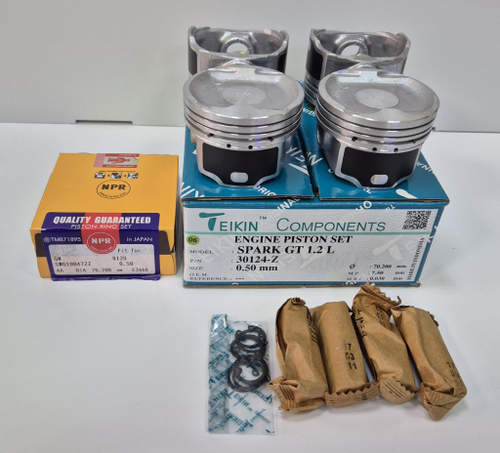 Поршни B12D1 +0.50 (доработанный) TEIKIN с кольцами NPR