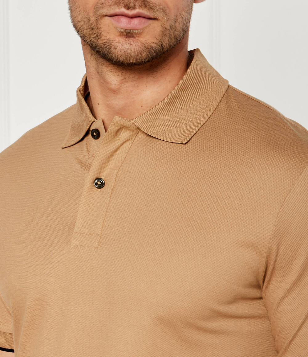 Поло Parlay 211 BOSS BLACK - светло-коричневый(50512682)