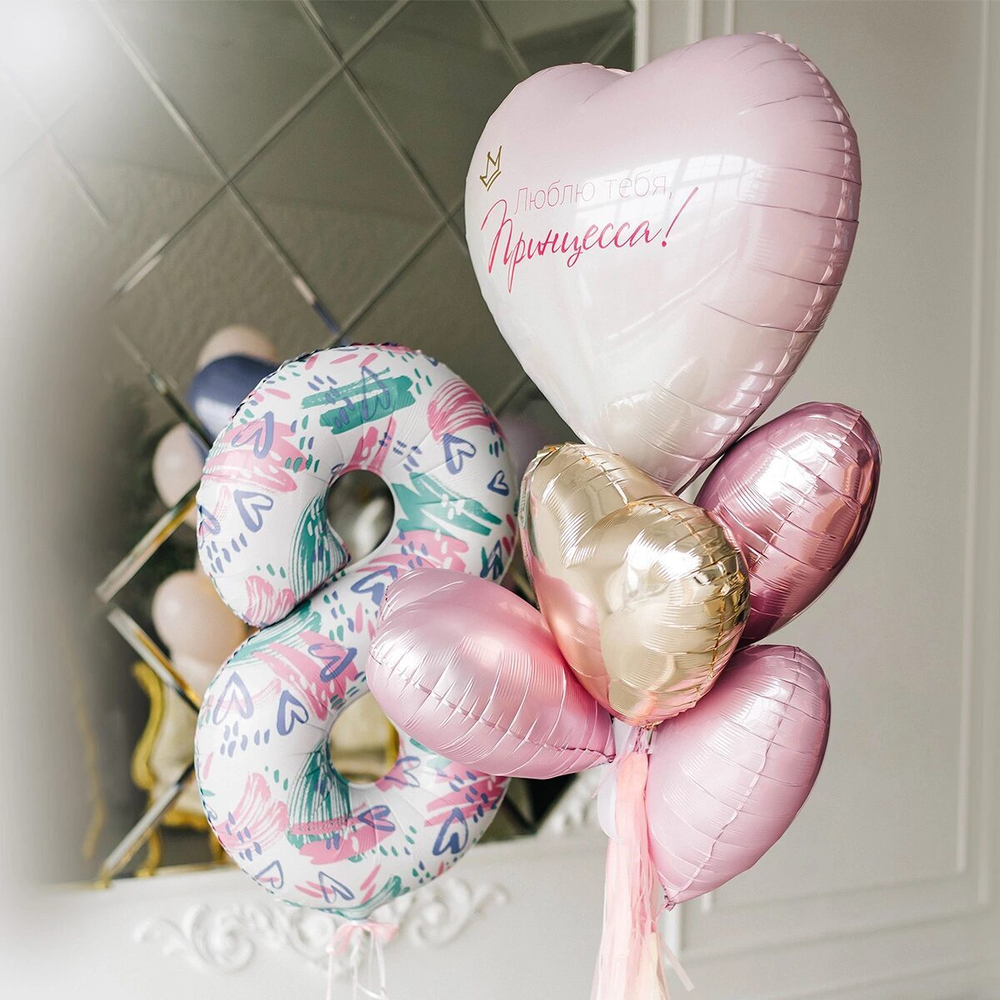 Нежные шары на 8 марта