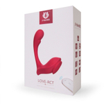 Красный вибромассажер в трусики Love-RCT - 13,1 см. (Цвет: красный)