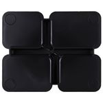 Подставка-органайзер BRAUBERG COMPACT, 4 отделения, 92х114х102 мм, черная, 238102, ОР21