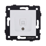 Розетка Ethernet RJ45 Cat.6, белый матовый Kollinger REA-018WM для Aspekt, Eleganz, Reflex