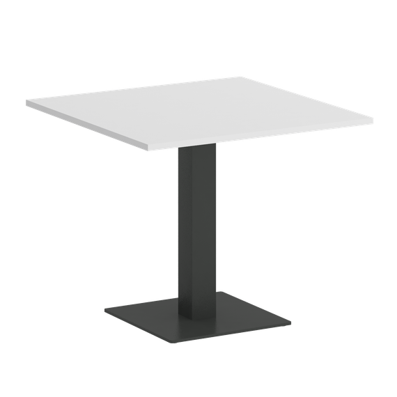 Home Office Стол квадратный VR.SP-5-90.2 Белый Бриллиант/Металл Антрацит 900*900*753
