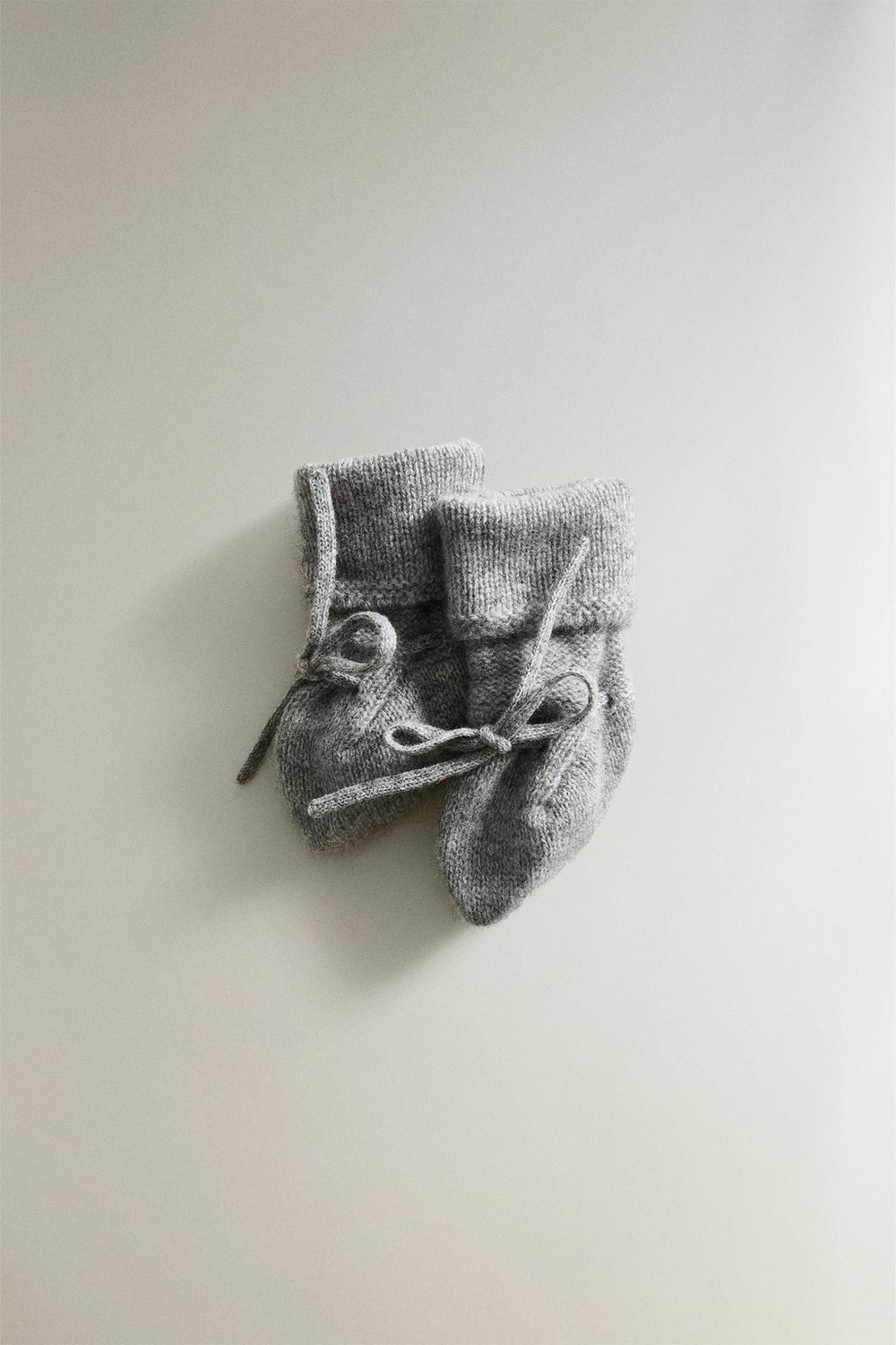 ZARA HOME КАШЕМИРОВЫЕ ПИНЕТКИ, СЕРЫЙ