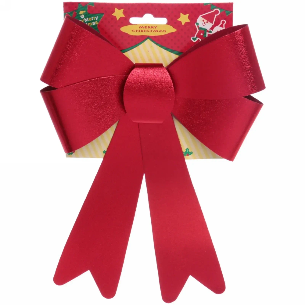 Бант на ёлку «Сказочные блики», Красный