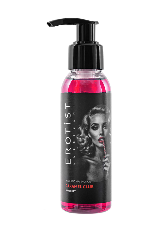 Разогревающее массажное масло Erotist Caramel Club с ароматом барбариса - 100 мл.