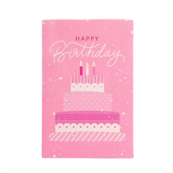Открытка средняя «День Рождения», торт, 12*18 см