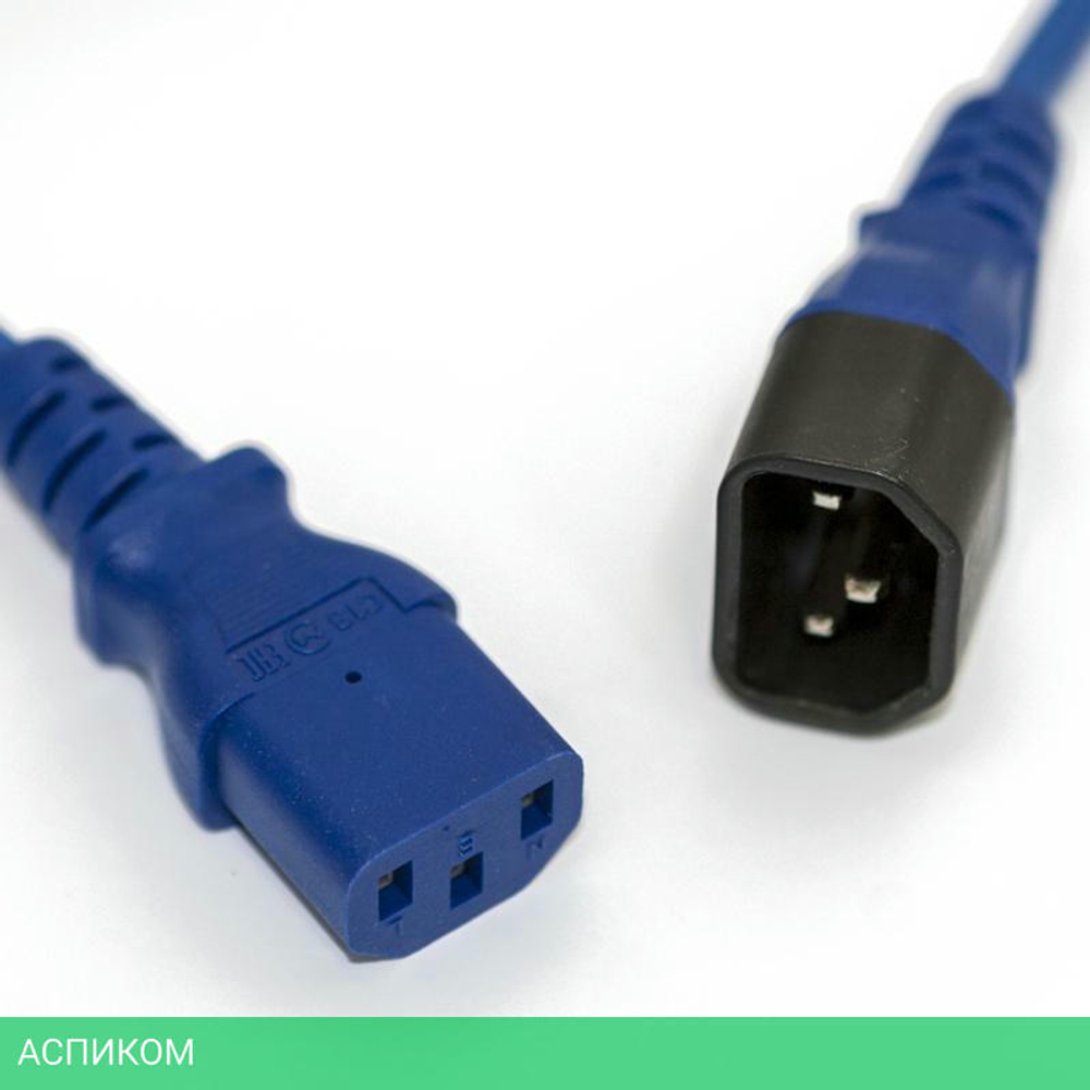 Кабель питания Hyperline PWC-IEC13-IEC14-1.8-BL синий