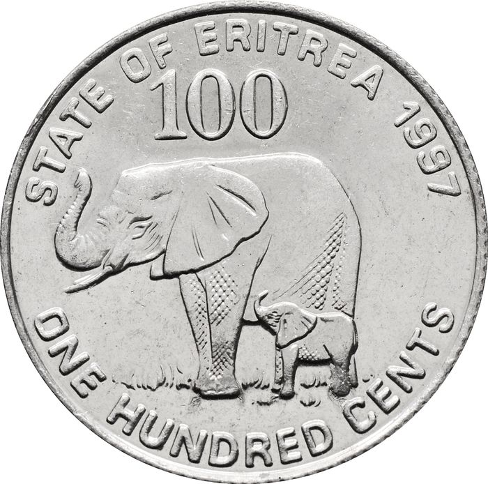 100 центов 1997 Эритрея