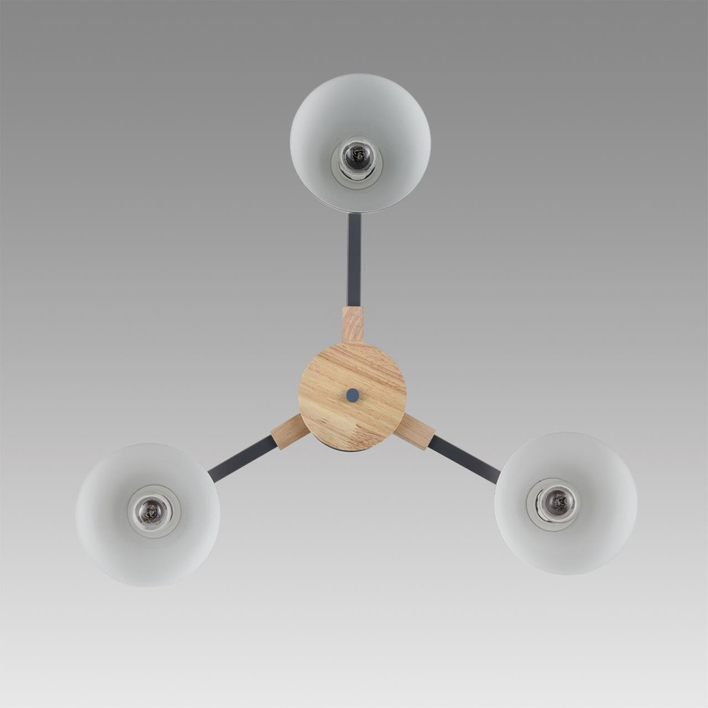 8096/3C MODERNI LN26 339 серый/серый металл, дерево/металл Люстра потолочная Е27 3*60W 220V COLANGE