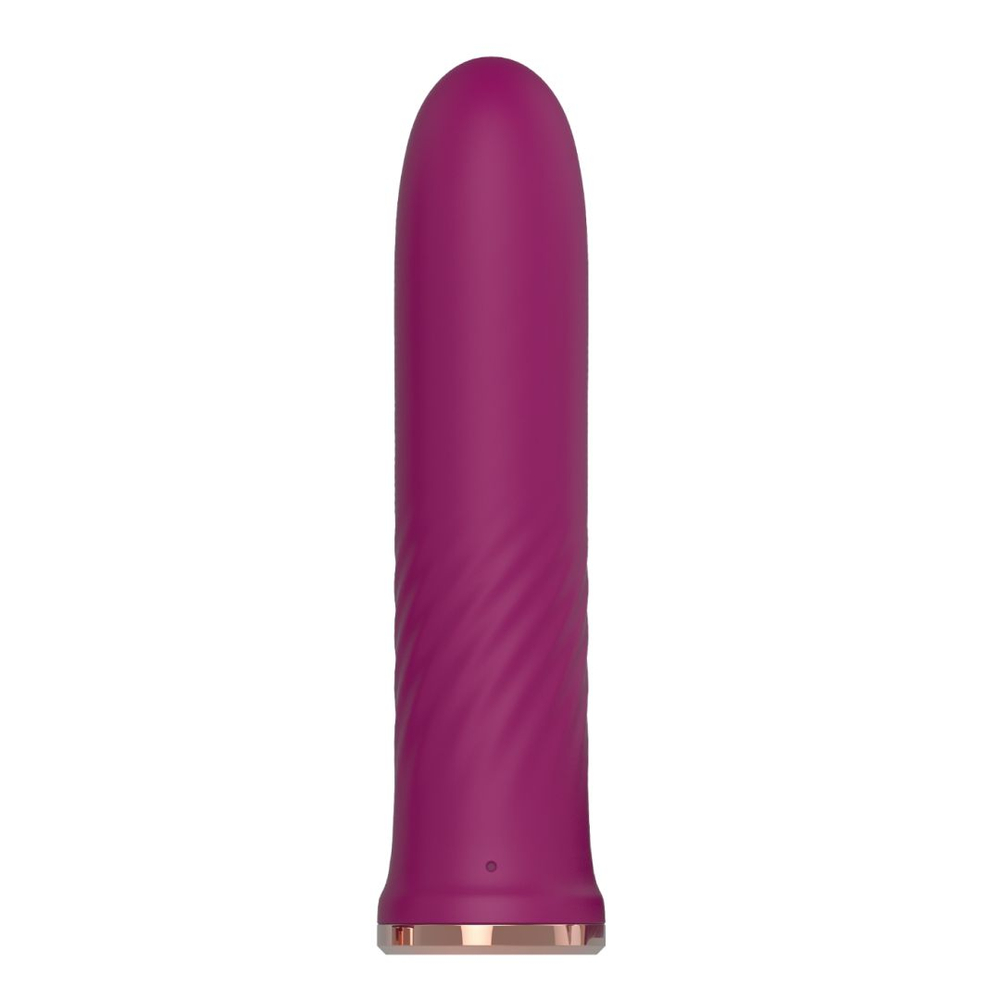 Сливовый миниатюрный вибромассажер AN Stalk - 10,2 см. (Цвет: сливовый)