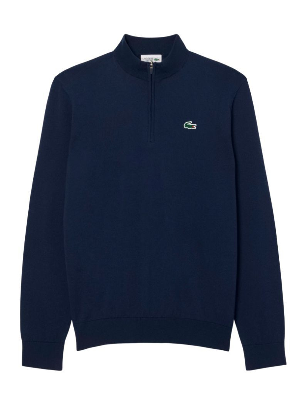 Мужская теннисная кофта Lacoste Quarter Zip Heat Regulating - небесный
