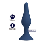 Синяя анальная пробка Slim Anal Plug XL - 15,4 см. (Цвет: синий)