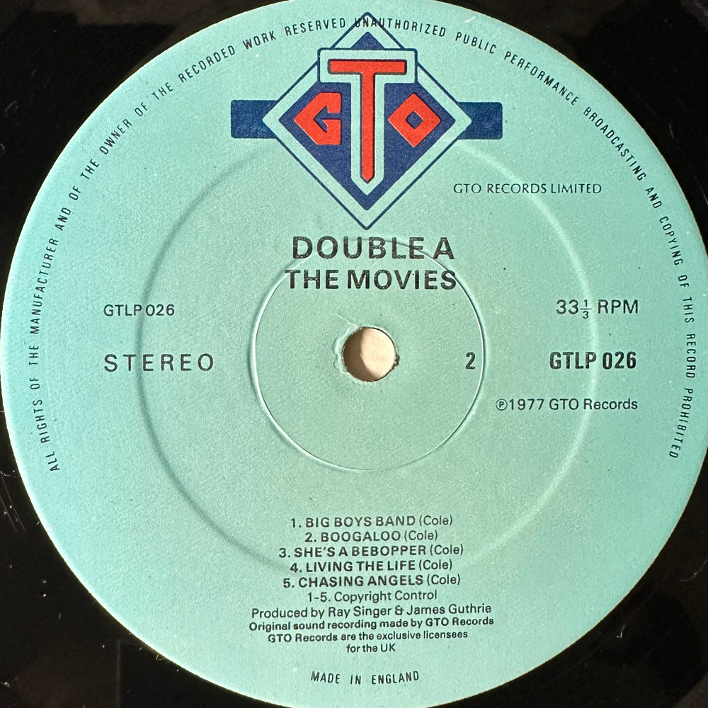 The Movies ‎– Double "A" (Англия 1977г.)