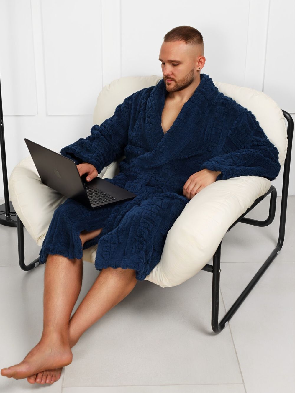 Халат мужской Идеал-3 Виотекс СИНИЙ