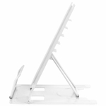 Подставка для книг и учебников BRAUBERG White регулируемый угол наклона металл (2 штуки в упаковке)
