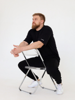 Футболка овер unisex, черная