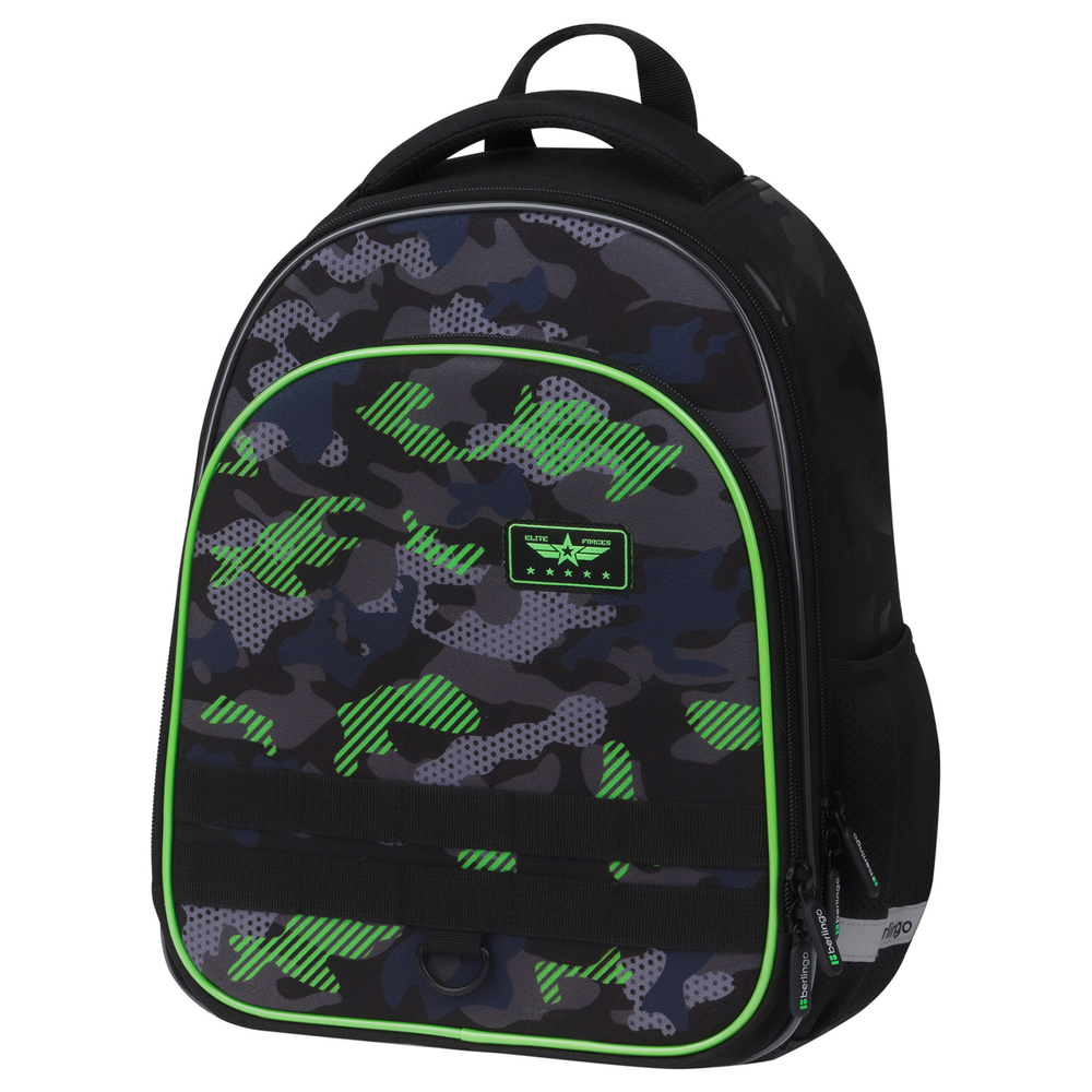 Ранец Berlingo Expert Plus "Black and green" 38*29*15см, 2 отделения, 2 кармана, анатомическая спинка share