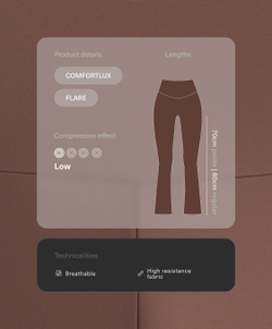 OYSHO Брюки клеш с высокой посадкой Flare Comfortlux High Rise, светло-коричневый