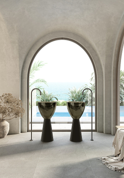 Раковина Abber Kristall 45 AT2703Black-Vesuvian Черная Оливковая