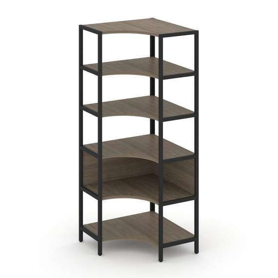 Shelf System Односекционный угловой стеллаж пятиярусный SN.STMU-511 Вяз Благородный/Металл Черный 81