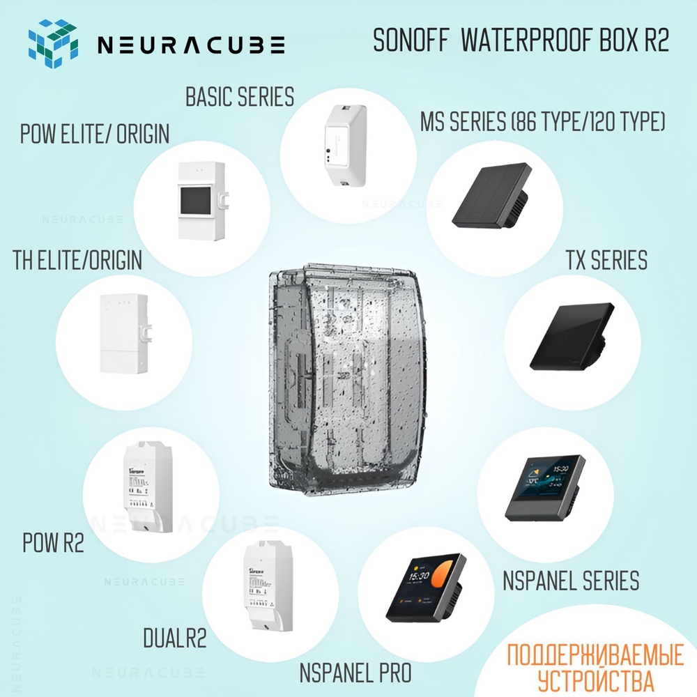 Водонепроницаемый бокс Sonoff Waterproof Box R2 IP66