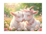 Календарь настен. 3-х бл. квартальный 2027 Символ года LAMARK "НЕЖНЫЕ ЧУВСТВА" 01008