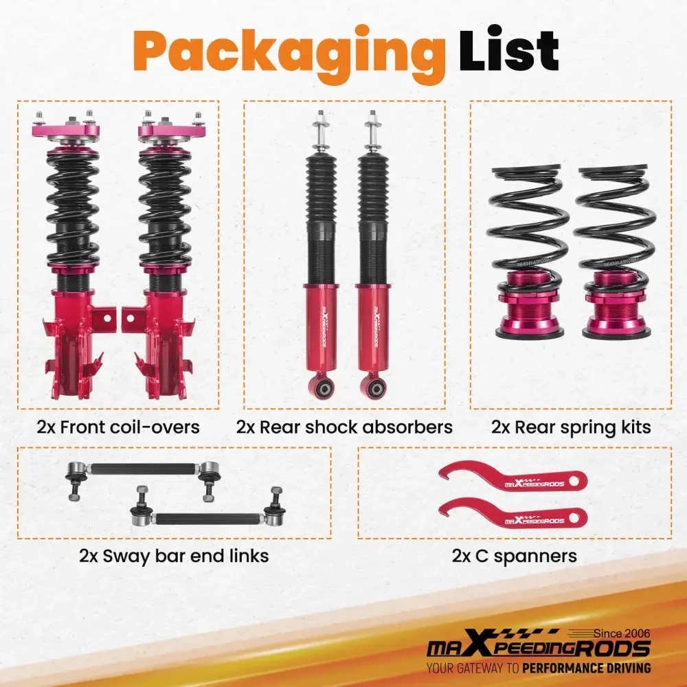 MaXpeedingrods Street Coilovers подходит для автомобиля Honda Civic Si 2014-15 Fully Adjustable