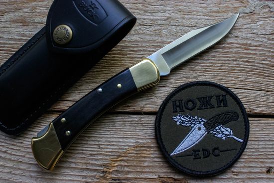 Складной нож Автоматический BUCK 0112BRSA 112 Auto Knife c клинком из стали 420HC, рукоять дерево (Эбен)