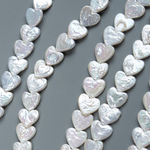 Жемчуг культивированный  в форме сердца, 10мм, белый