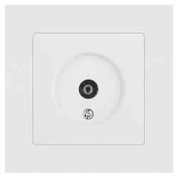 Розетка Intro Accent 6-301-01М TV одиночная, IP20, СУ, белый матовый