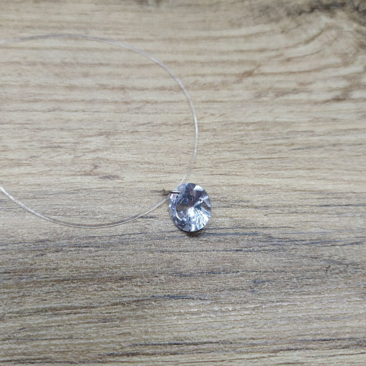 Кулон Кристалл на леске круг подвеска 10 мм